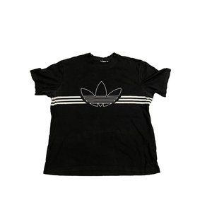 Rare Adidas Trefoil Striped T Shirt Sport Athletic Retro